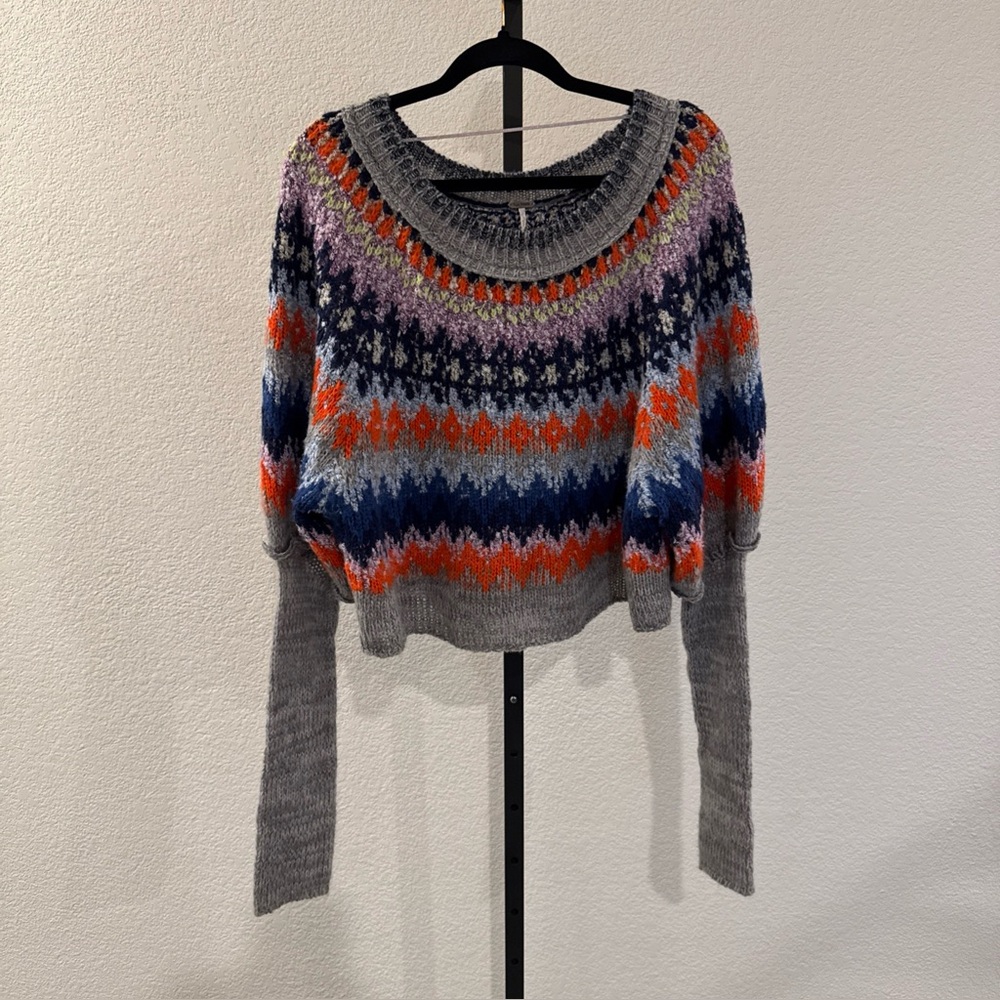 Home For The Holidays Pullover in Heather Grey Sz: Large